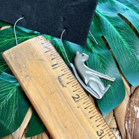 Silver Cat earrings BOGO FREE - Picture 4 of 5